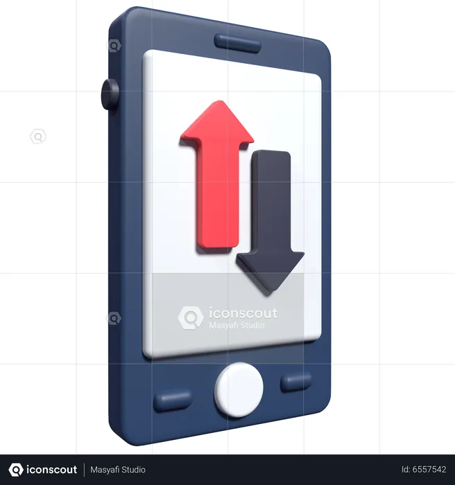 Mobile Data Transfer  3D Icon