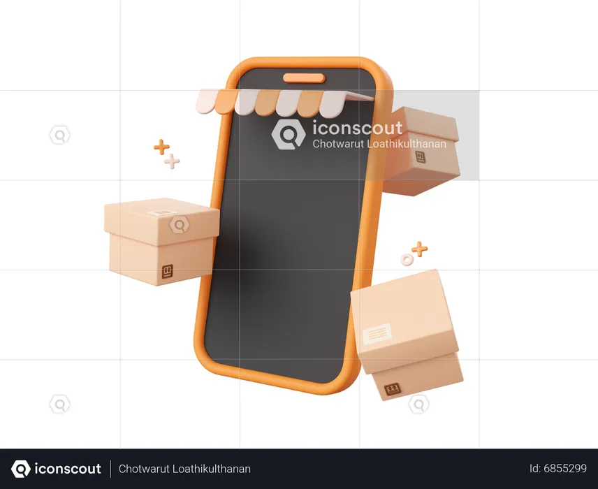 Mobile Delivery  3D Icon