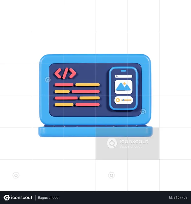 Mobile Developer  3D Icon