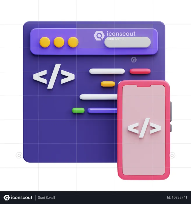 Mobile Development  3D Icon