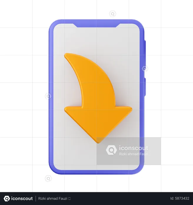 Mobile Download  3D Icon