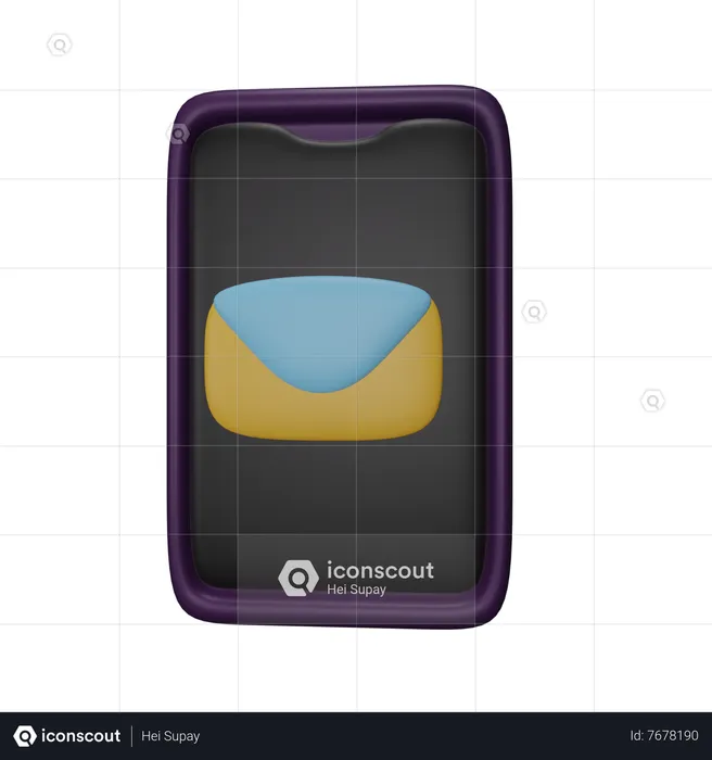 Mobile Email  3D Icon