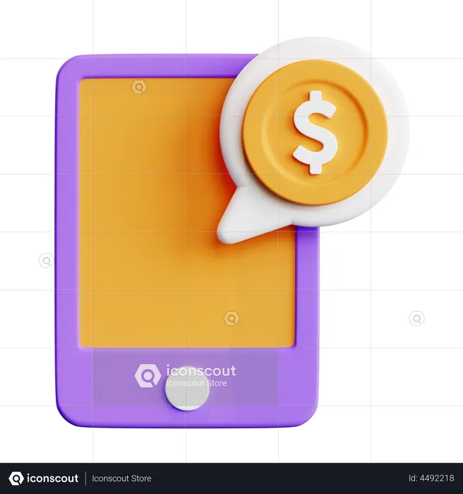 Mobile Finance  3D Illustration