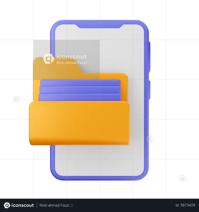 Mobile Folder  3D Icon