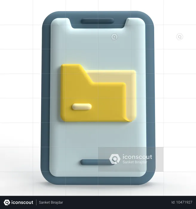 Mobile Folder  3D Icon