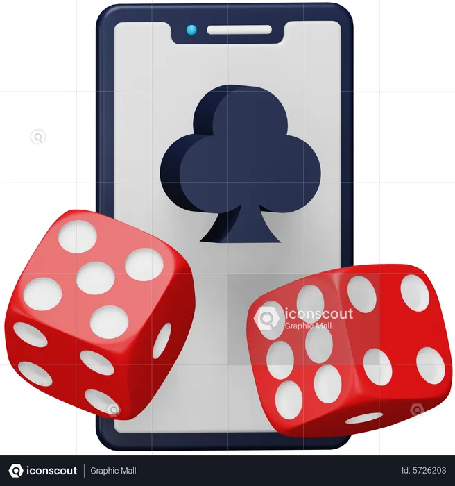 Mobile Gambling  3D Icon