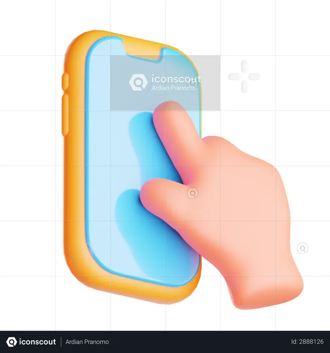 Mobile gesture  3D Illustration
