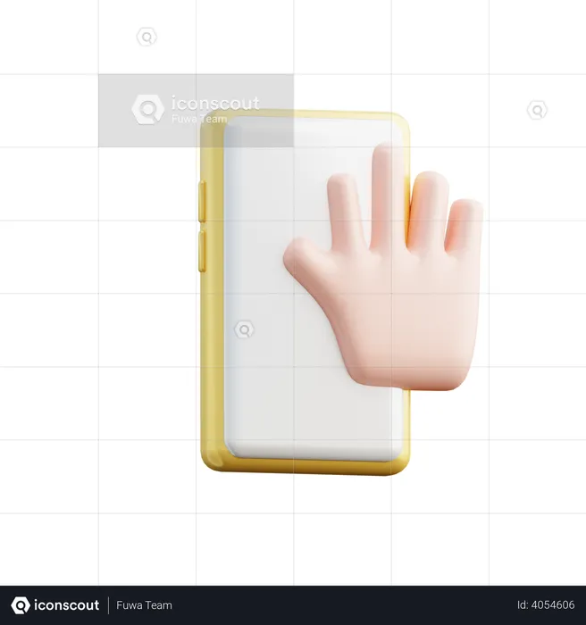 Mobile gesture  3D Illustration