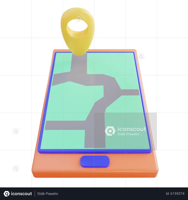 Mobile Gps  3D Icon