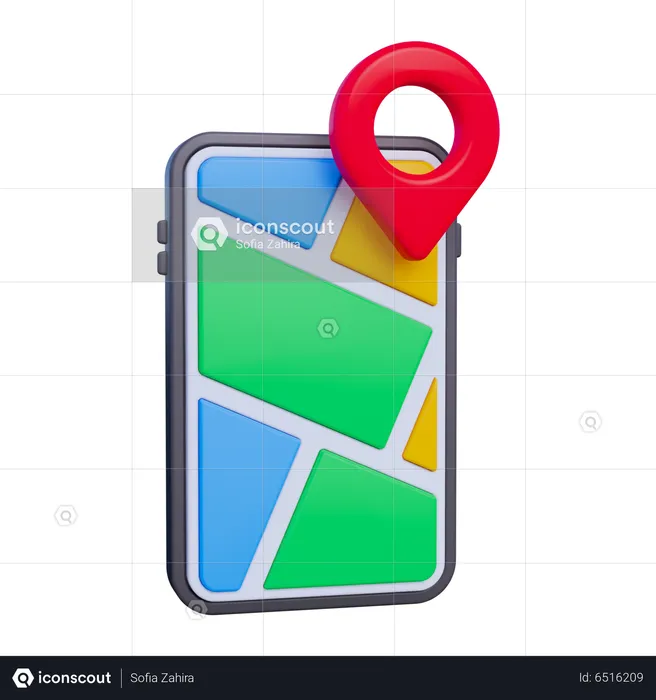 Mobile GPS  3D Icon