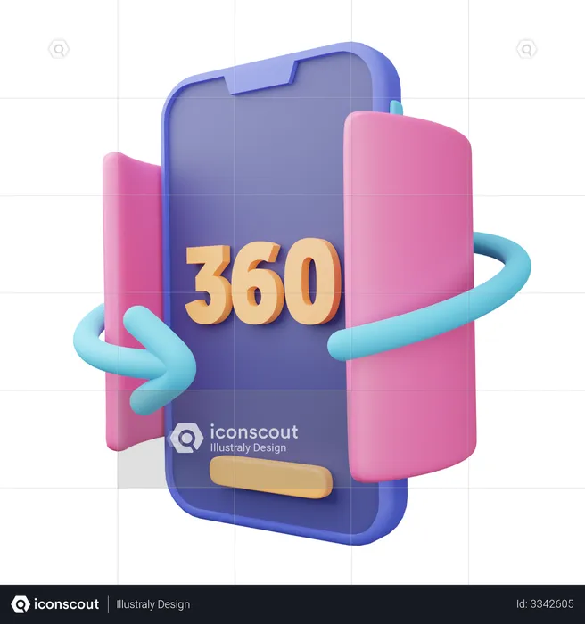 Mobile image with 360 rotation  3D Icon