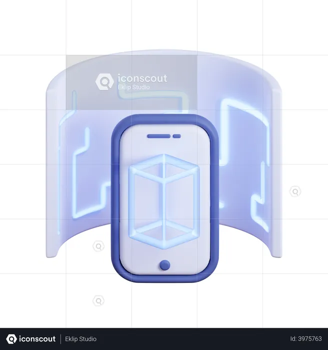 Mobile image with 360 rotation  3D Icon