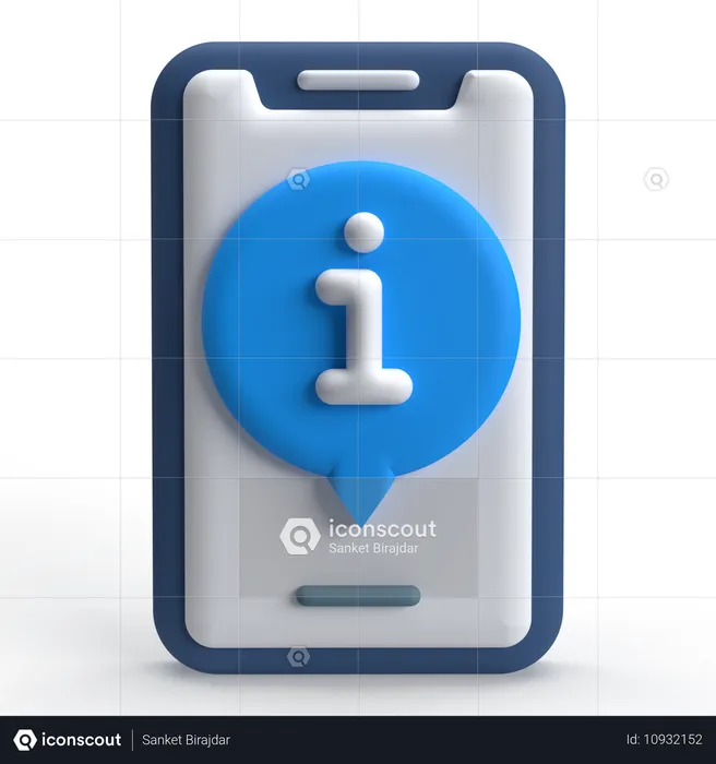 Mobile Info  3D Icon