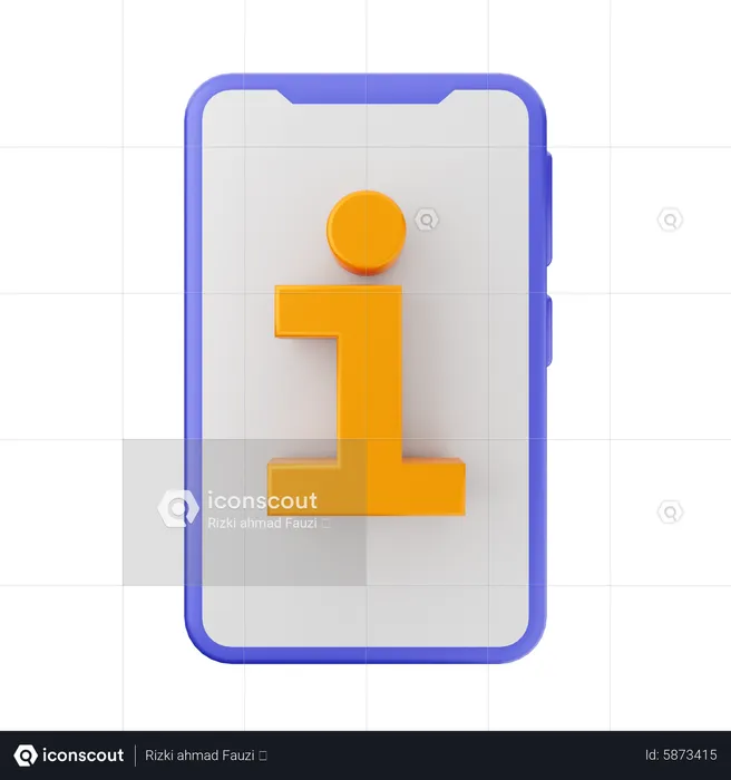 Mobile Info  3D Icon