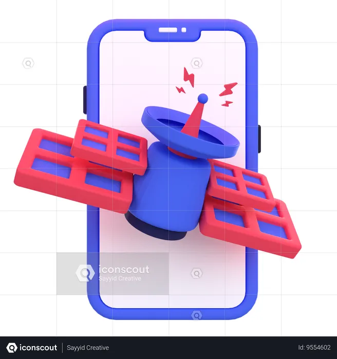 Mobile Internet Connection  3D Icon