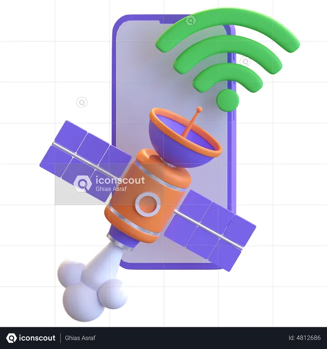 Mobile Internet Connection  3D Illustration