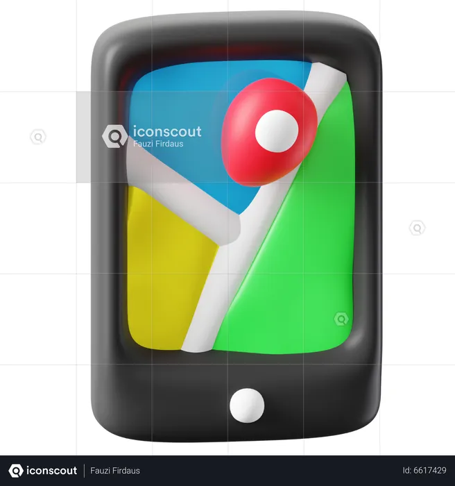 Mobile Karte Flag 3D Icon