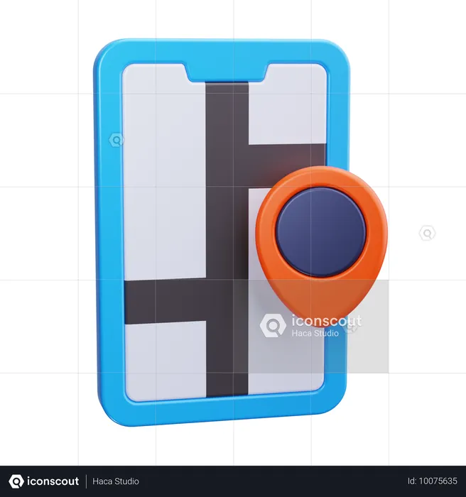 Localisation mobile  3D Icon