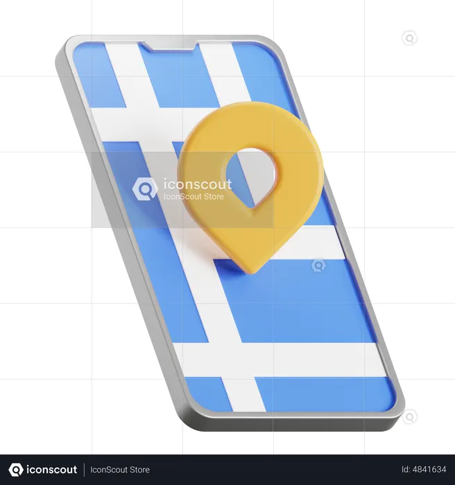 Mobile Location  3D Icon