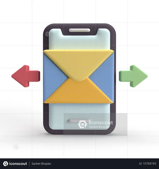 Courrier mobile  3D Icon