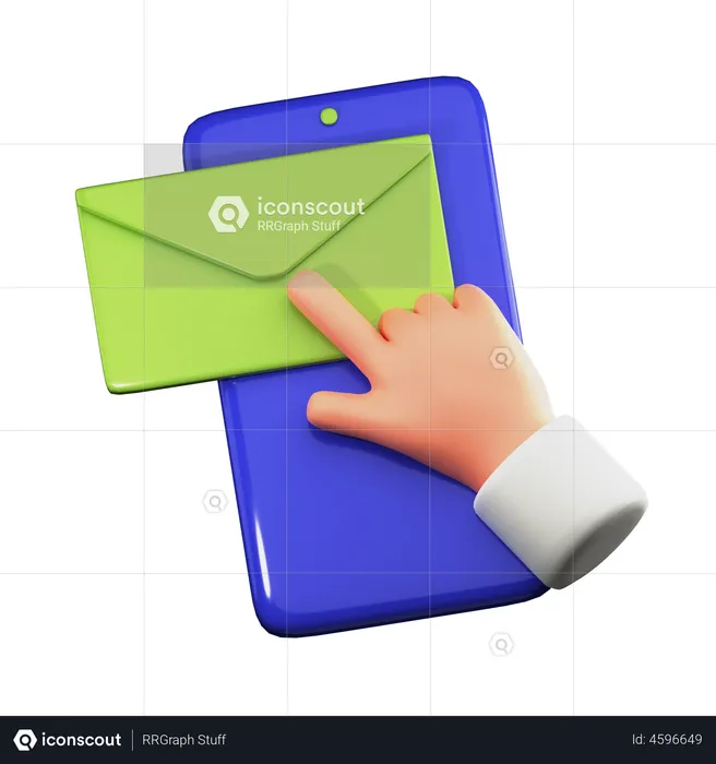 Mobile Mail  3D Illustration
