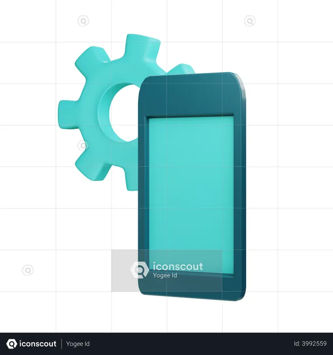 Mobile Maintenance  3D Illustration