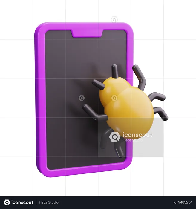 Mobile Malware  3D Icon