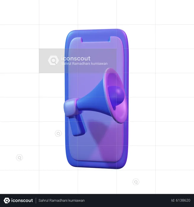 Mobile Marketing  3D Icon