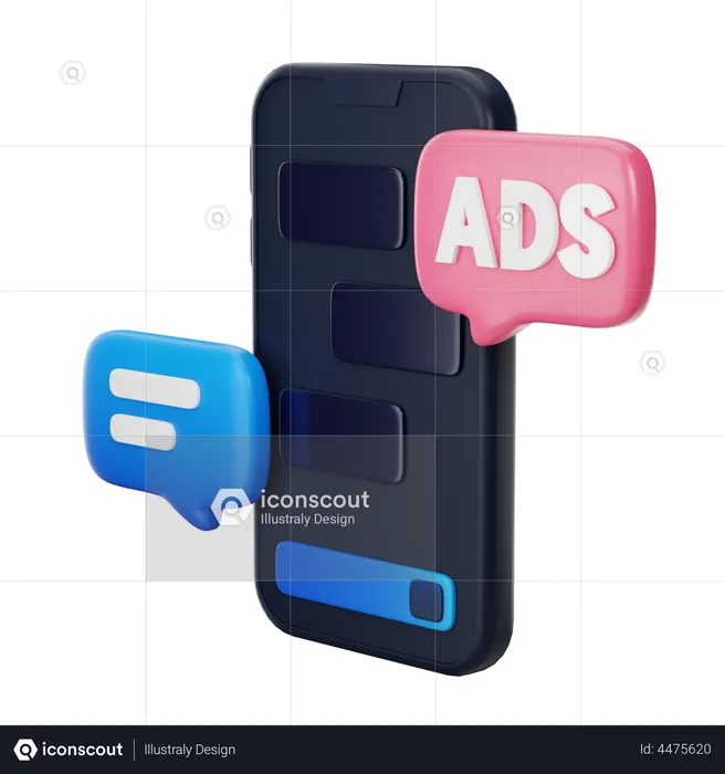 Mobile Marketing  3D Icon