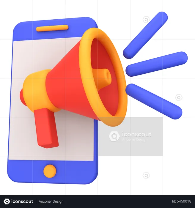 Mobile Marketing  3D Icon