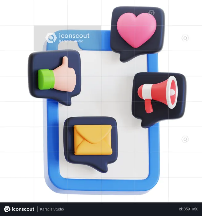 MOBILE MARKETING  3D Icon