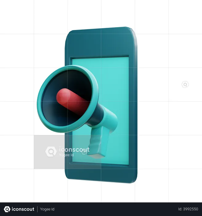 Mobile Marketing  3D Illustration