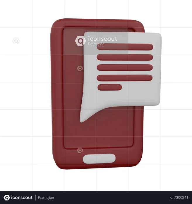 Mobile Message  3D Icon