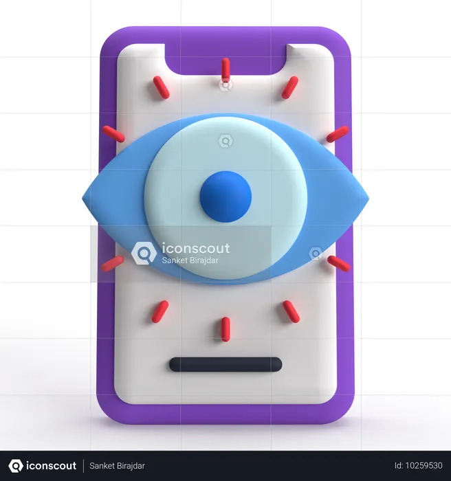 Mobile Monitoring  3D Icon