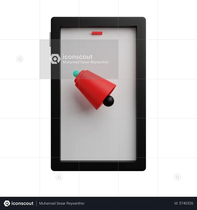 Mobile Notification  3D Icon