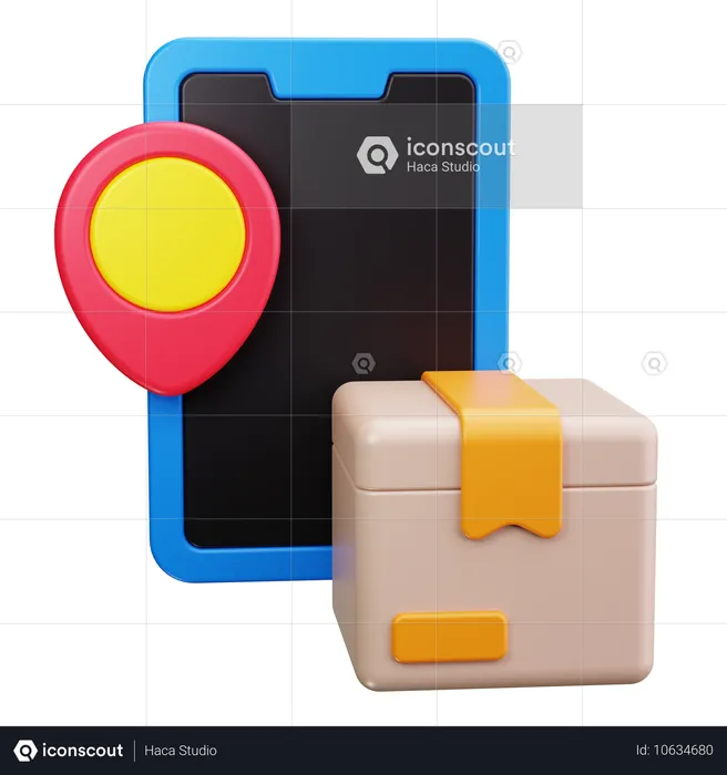 Mobile Order Tracking  3D Icon