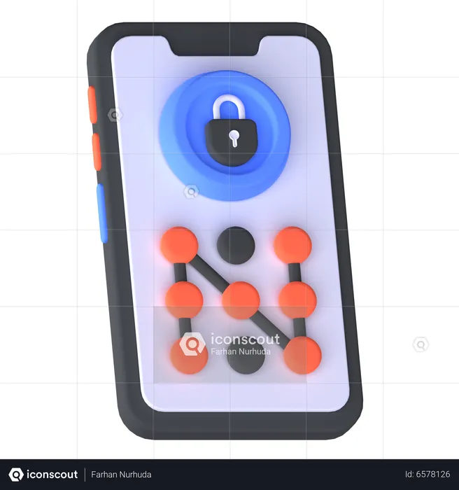 Verrouillage de modèle mobile  3D Icon