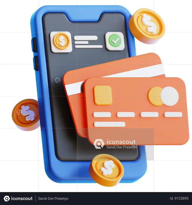 Mobile Payment  3D Icon