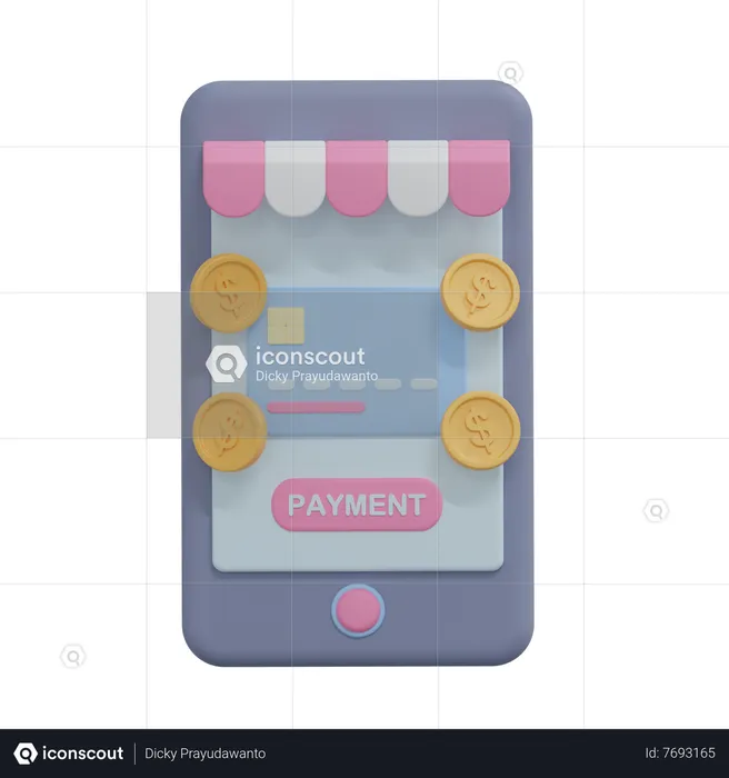 Mobile Payment  3D Icon