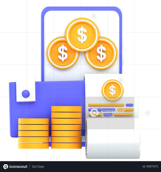 Mobile Payment  3D Icon