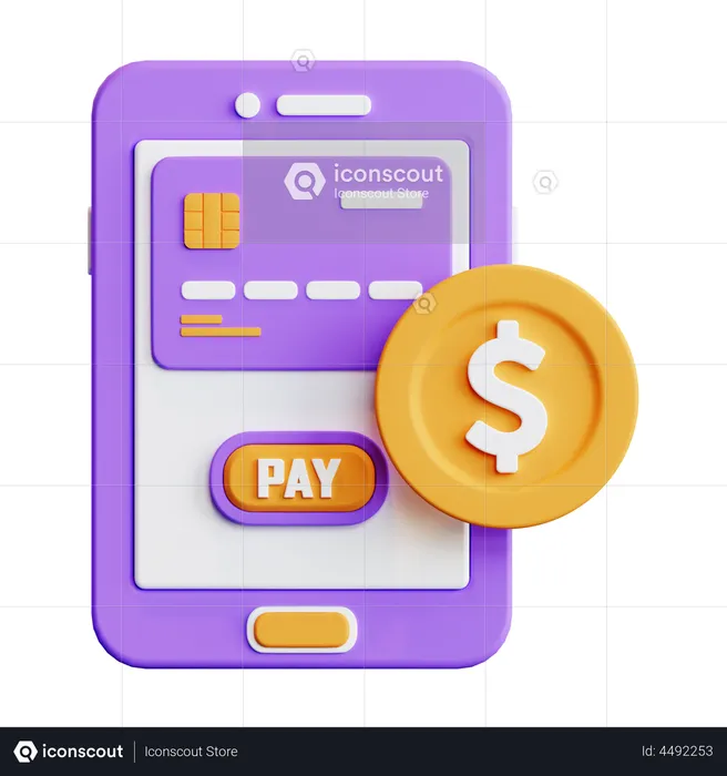 Mobile Payment  3D Illustration