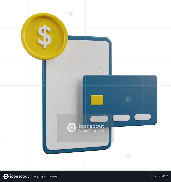 Mobile Payment  3D Illustration