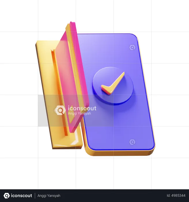 Mobile Payment Done  3D Icon