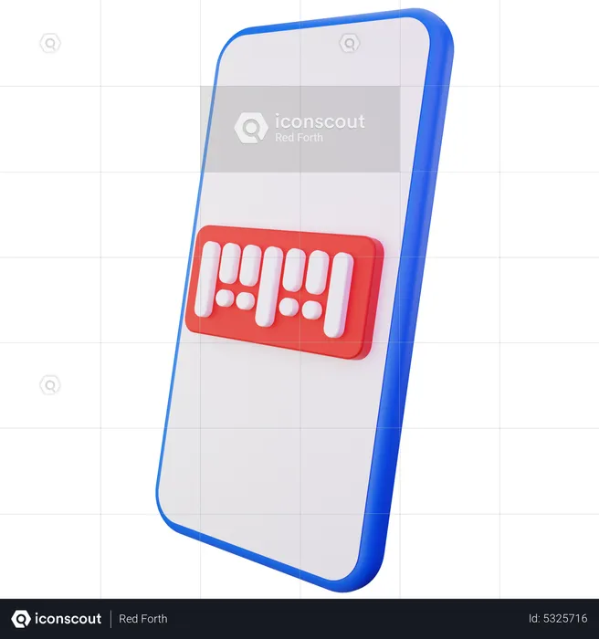 Mobile Payment Scan  3D Icon