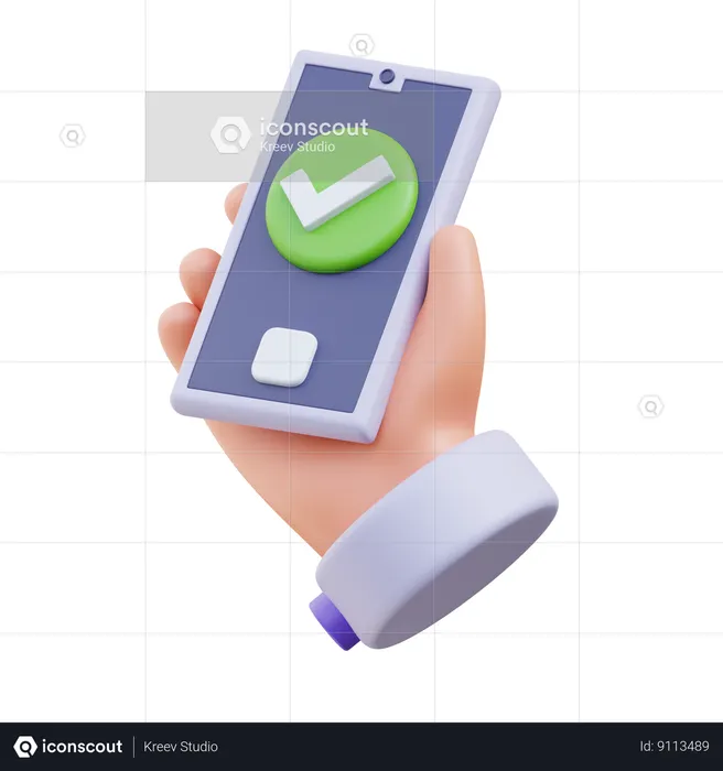 Mobile Payment Success  3D Icon