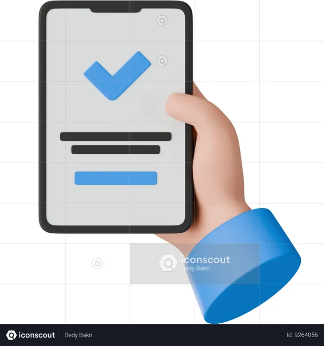 Mobile payment Success  3D Icon