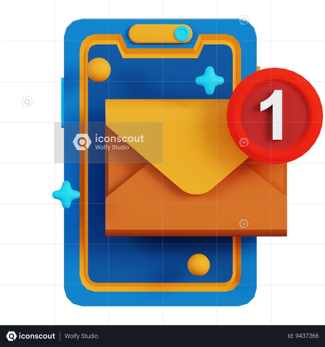 MOBILE  PHONE EMAIL  3D Icon