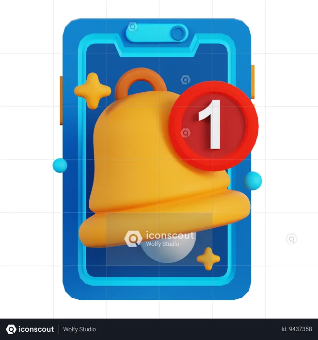 MOBILE PHONE NOTIFICATION  3D Icon