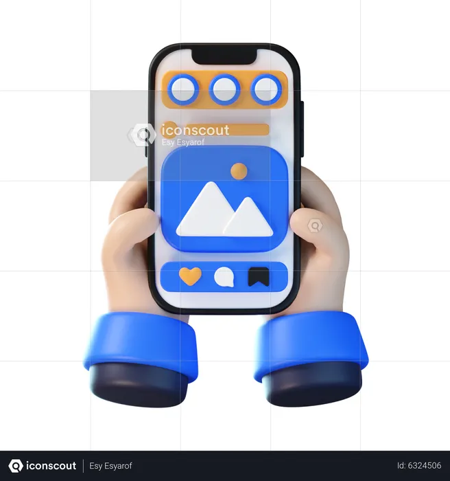 Mobile Photo  3D Icon