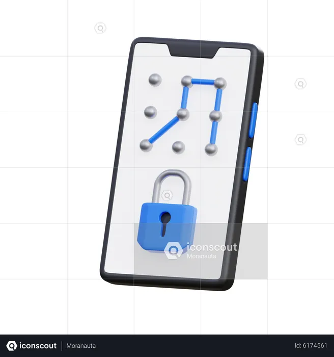 Mobile Pin Code Key  3D Icon
